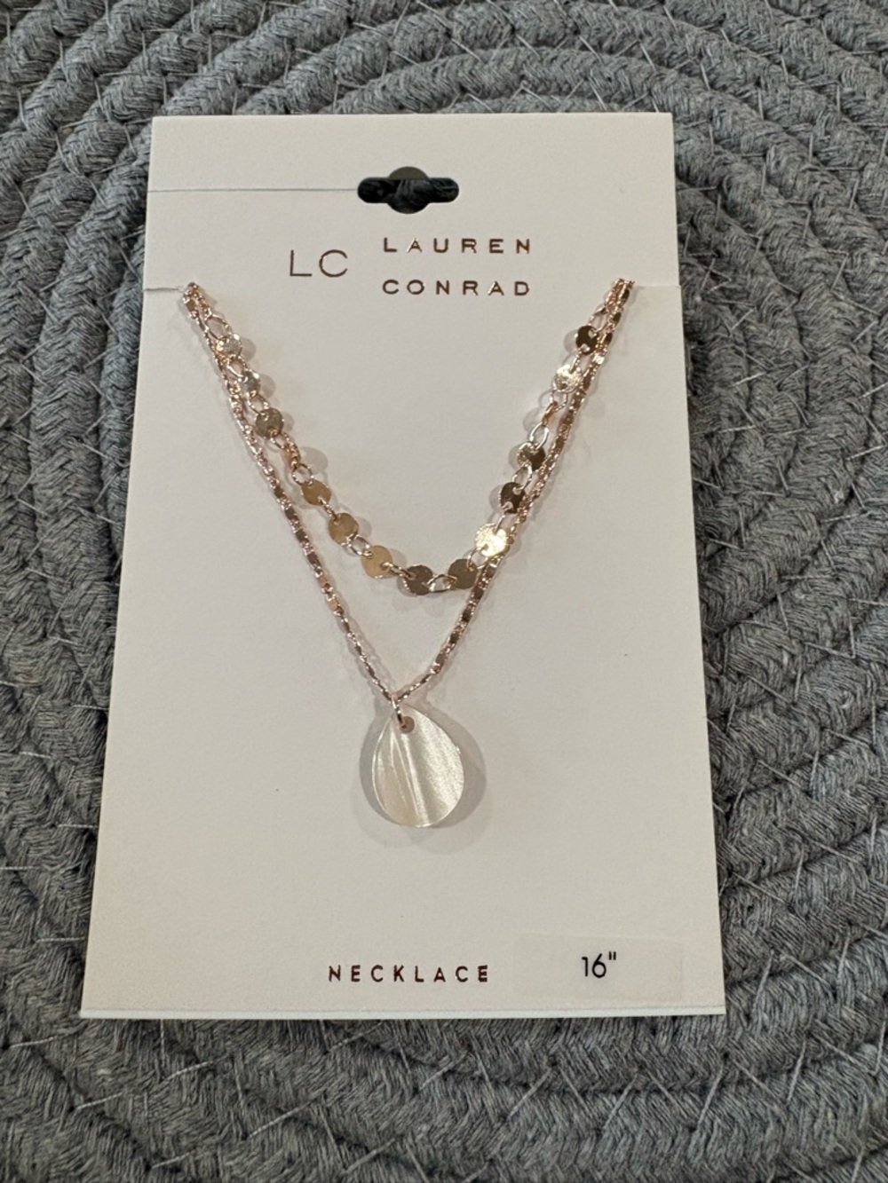 LC Lauren Conrad Rose Gold Layered Disc Necklace